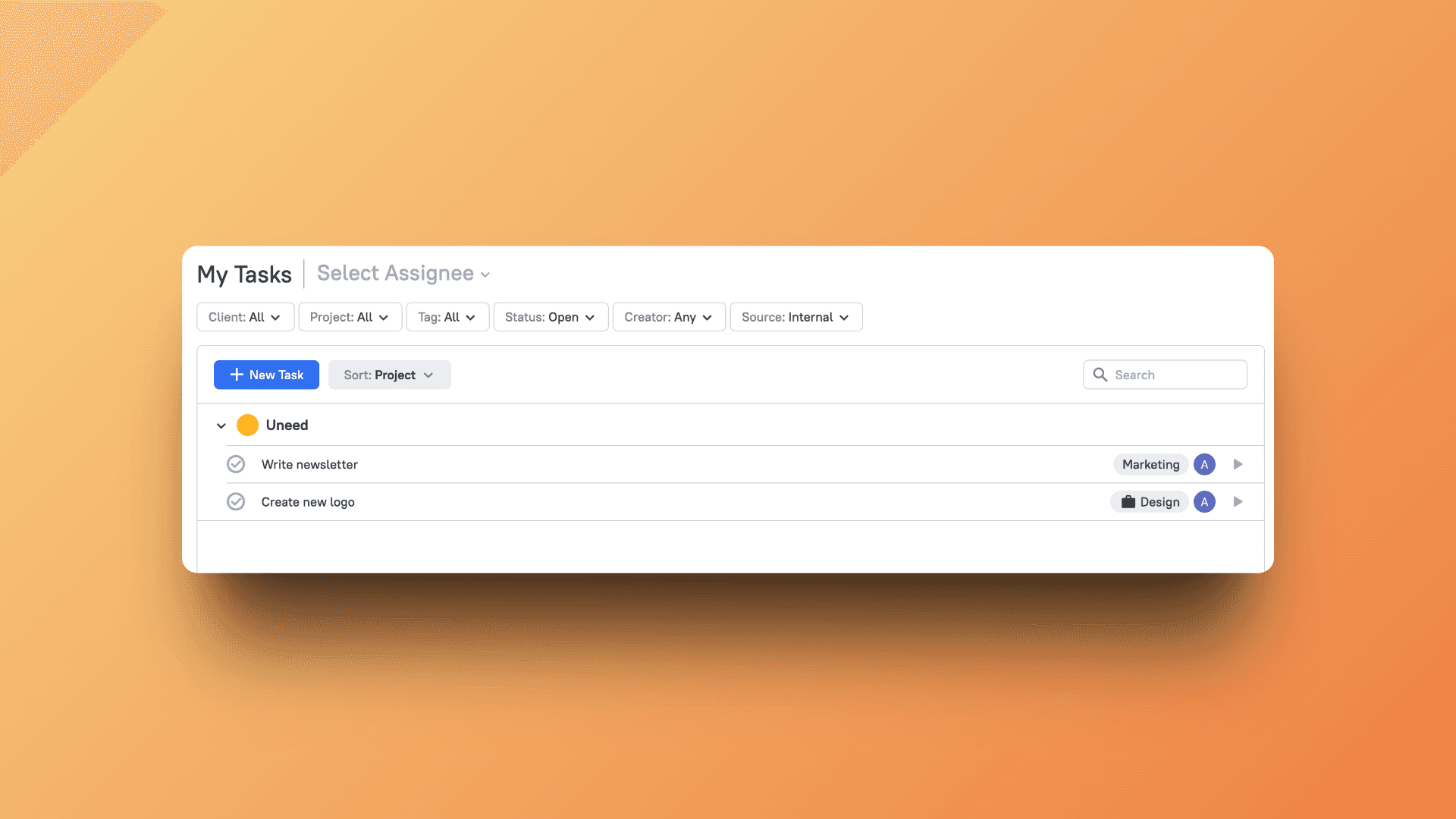 Task management with clear assignment and progress tracking