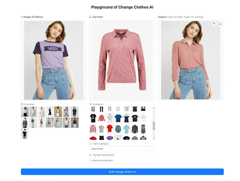 Change Clothes AI product image