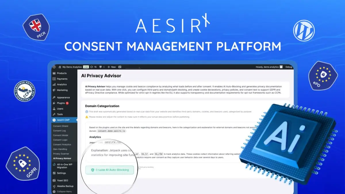 AesirX Consent Management Platform screenshot 1