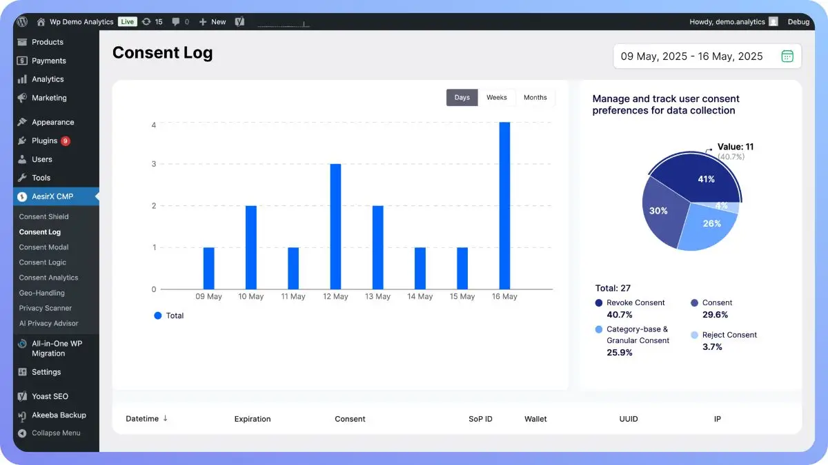 AesirX Consent Management Platform screenshot 3