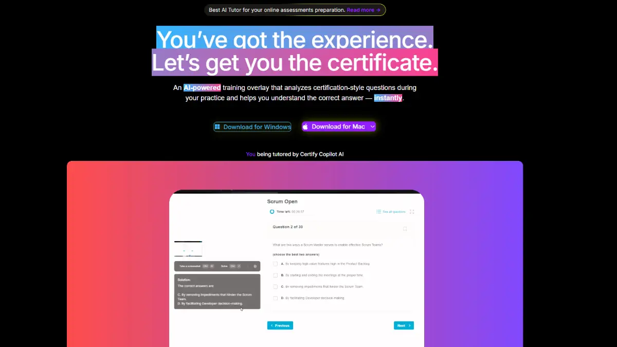 Certify Copilot AI screenshot 2