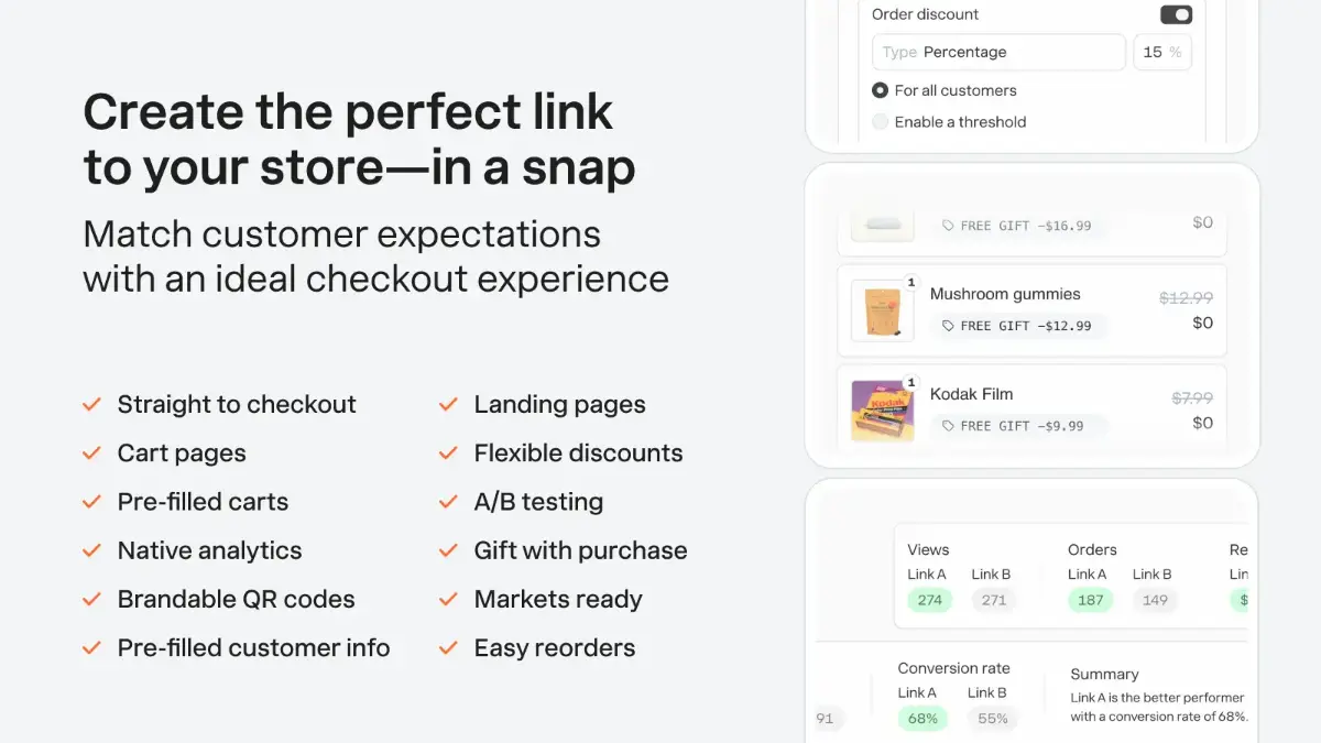 Checkout Links screenshot 2