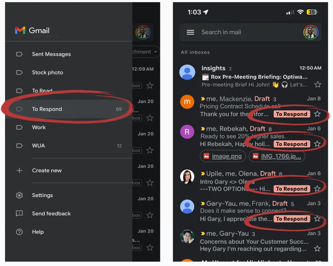 Clarity Inbox screenshot 2