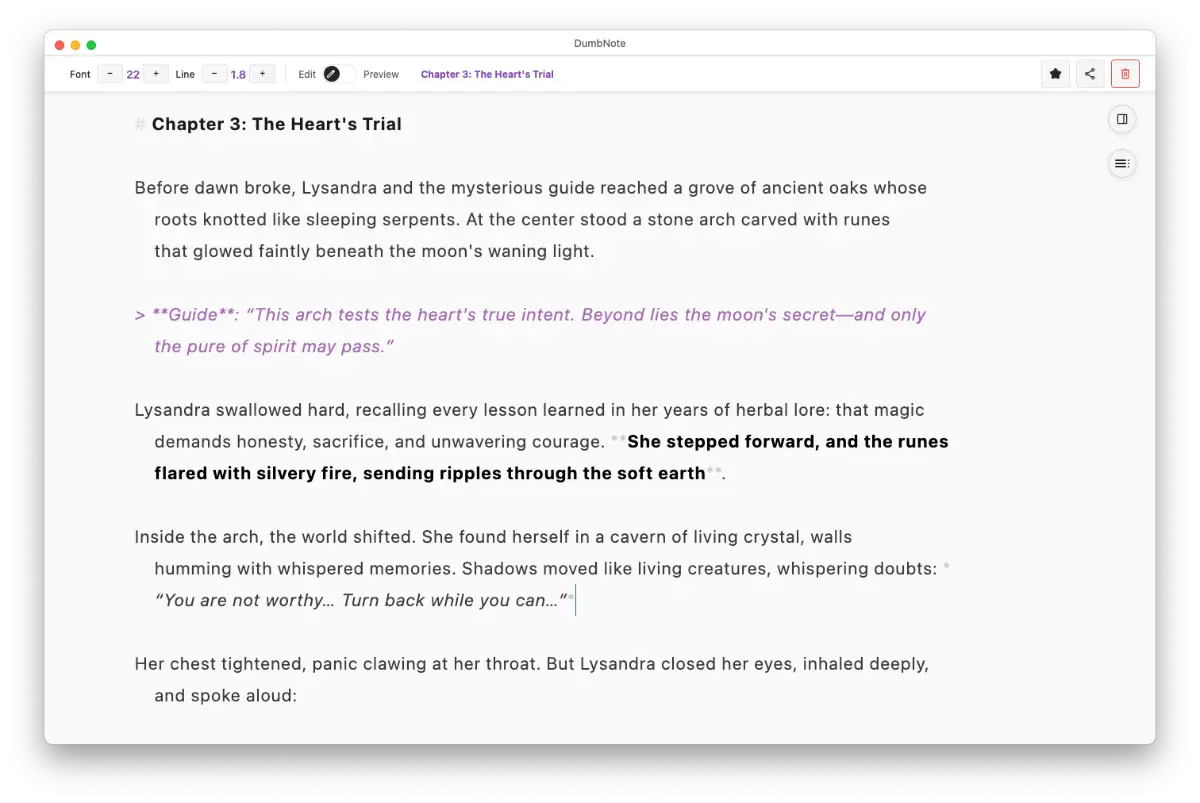 Dumbnote screenshot 1