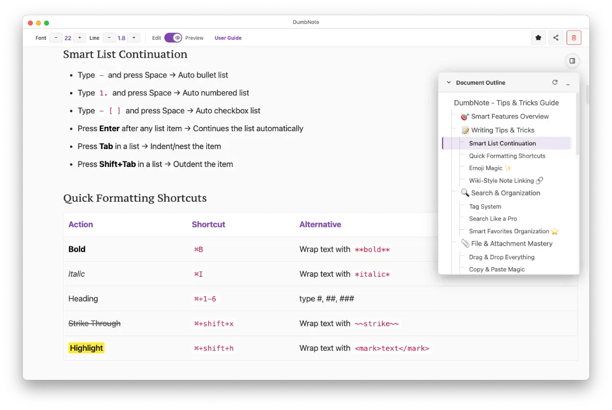 Dumbnote screenshot 3