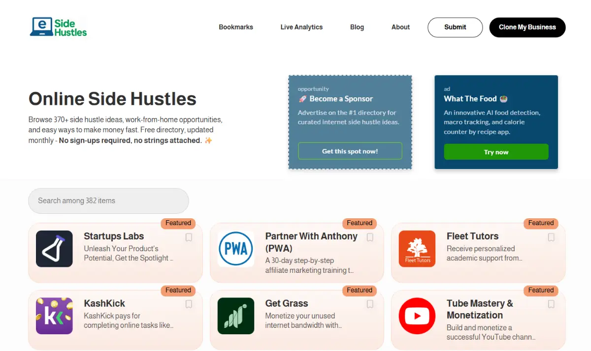 e-SideHustles screenshot 1