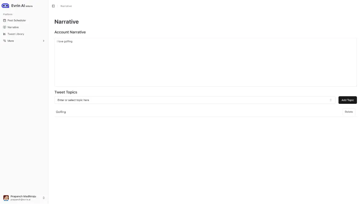 Evrin AI screenshot 2