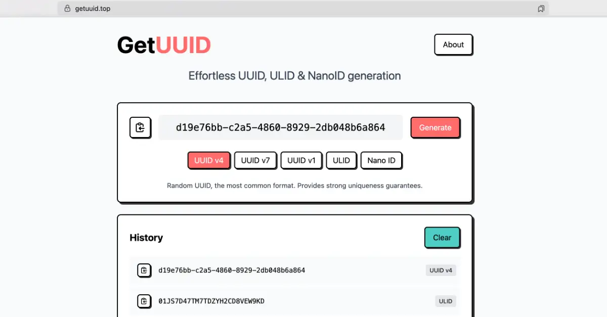 GetUUID screenshot 2