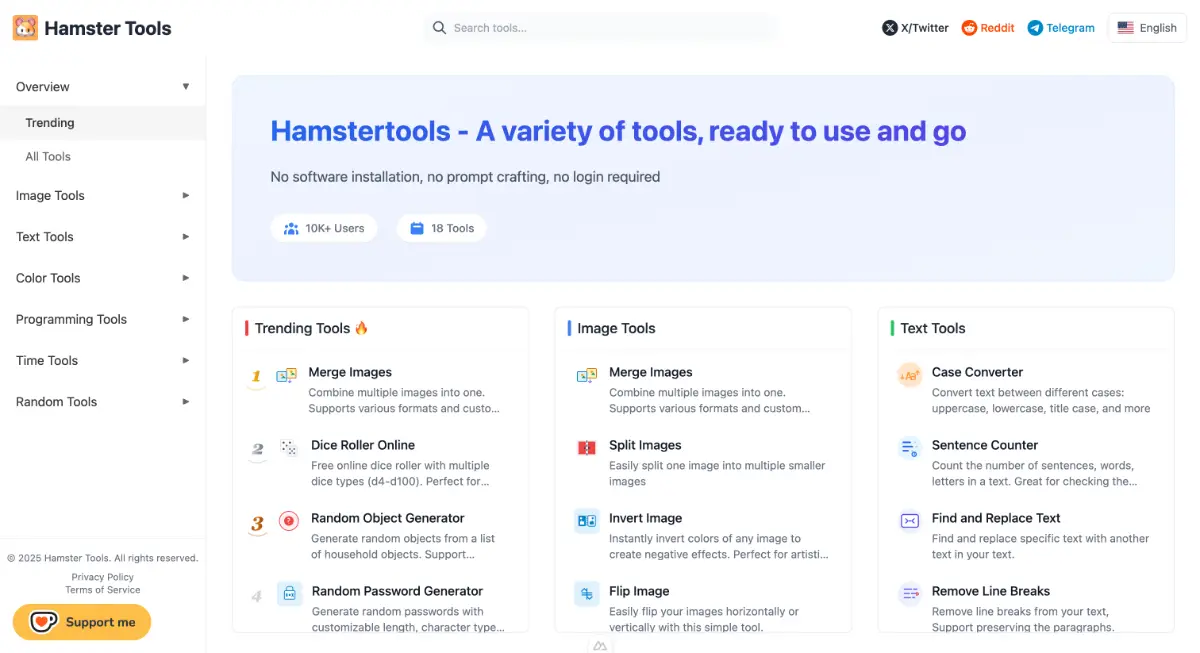 Hamstertools screenshot 1