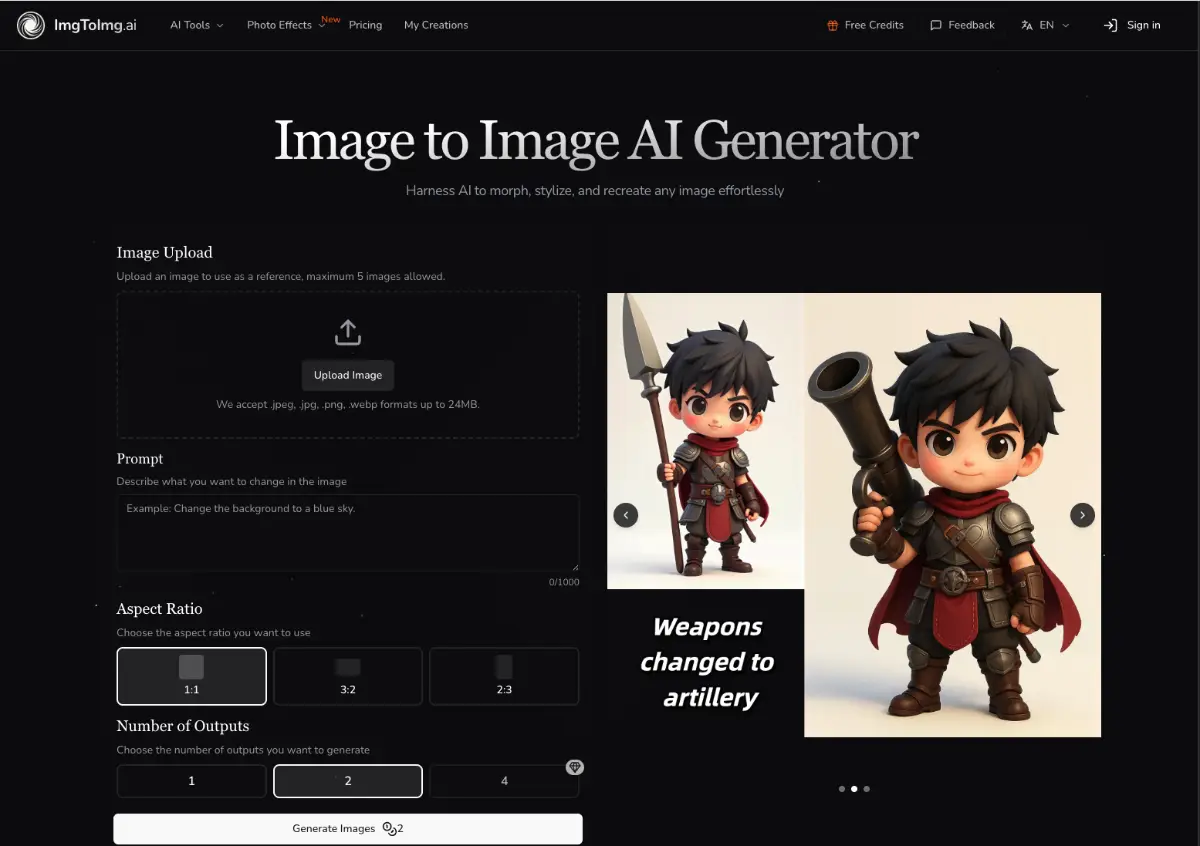 Image to Image AI product image