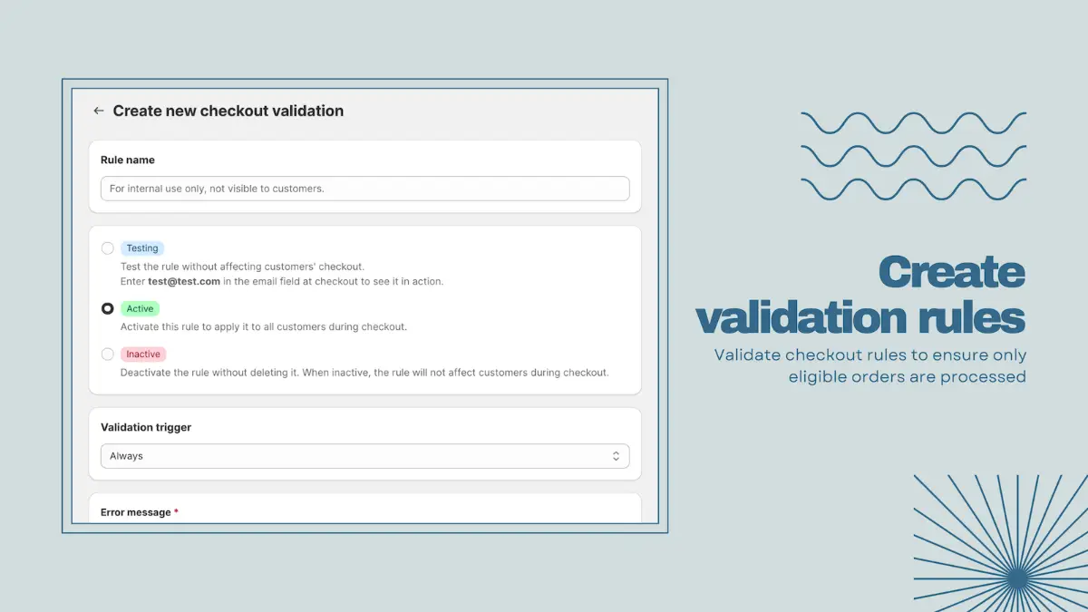 Kedra Checkout Rules screenshot 2