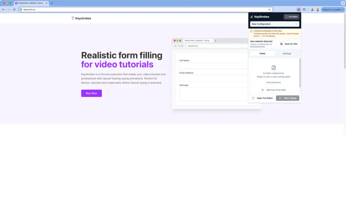 KeyStrokes screenshot 2