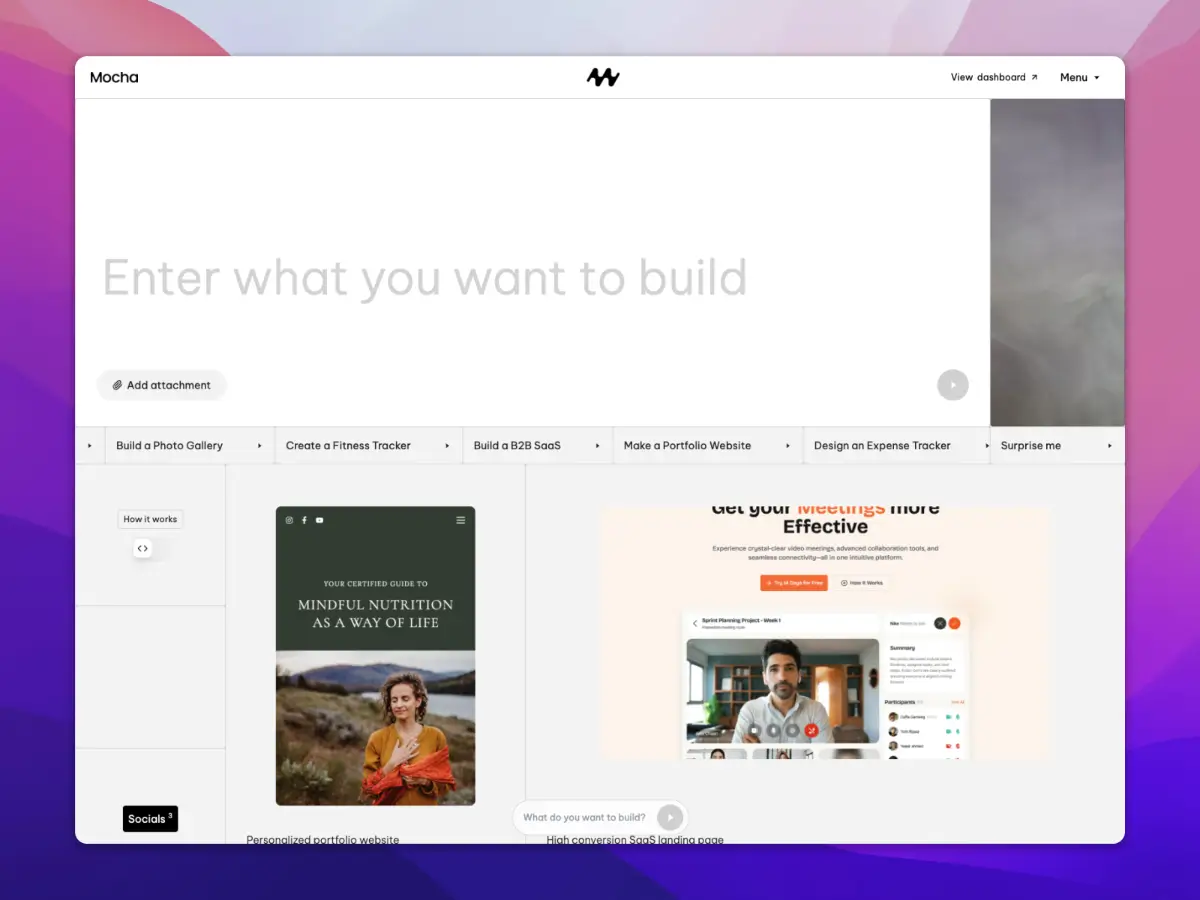 Mocha screenshot 2