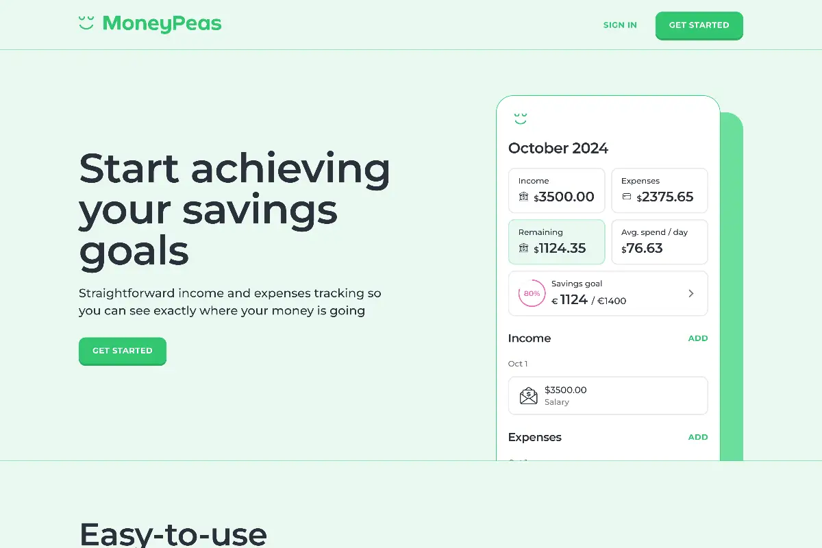 Moneypeas screenshot 1