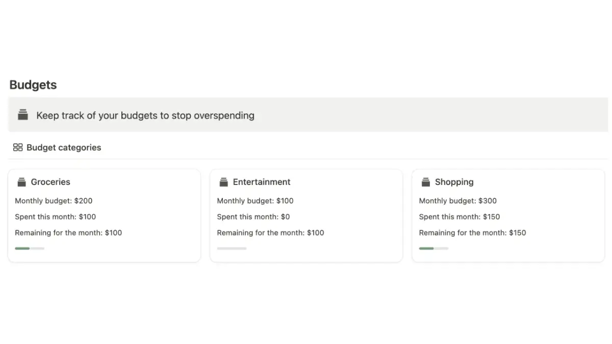 Notion Ultimate Finance Tracker screenshot 4