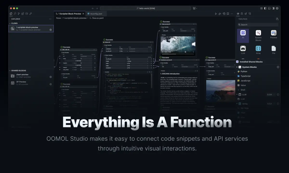 oomol studio screenshot 3