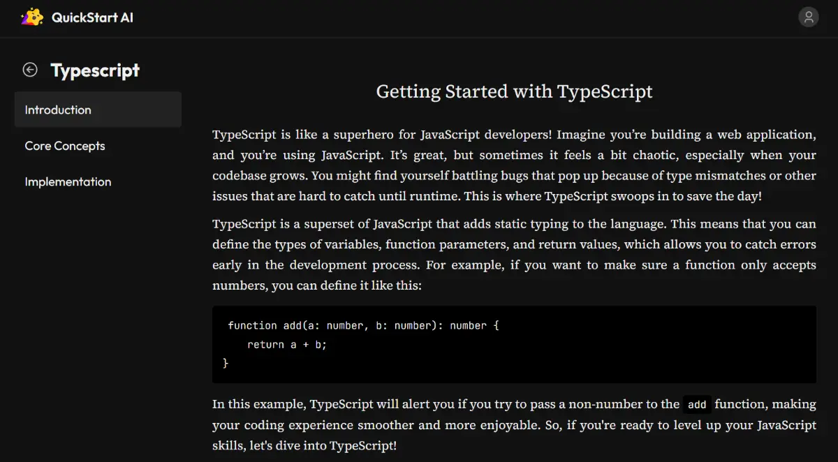QuickStart AI screenshot 3