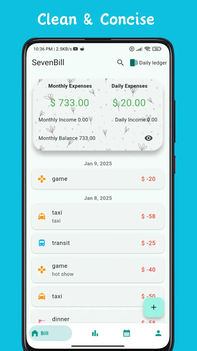 SevenBill App screenshot 1