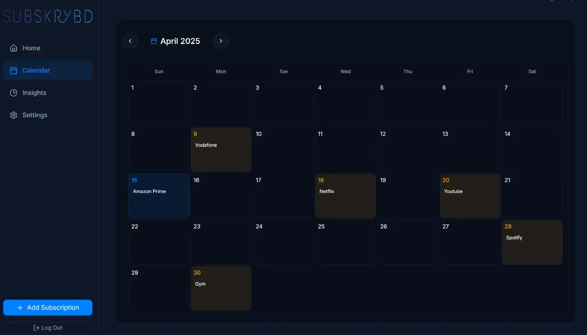 SUBSKRYBD screenshot 3