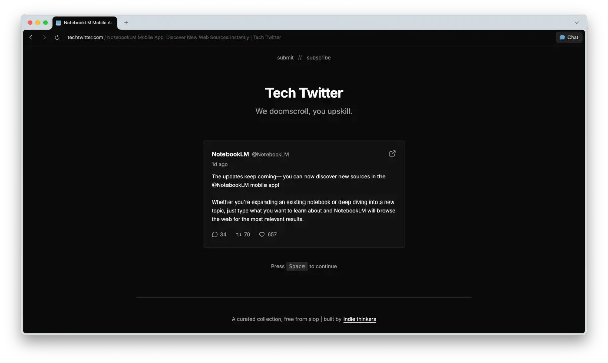 Tech Twitter screenshot 2