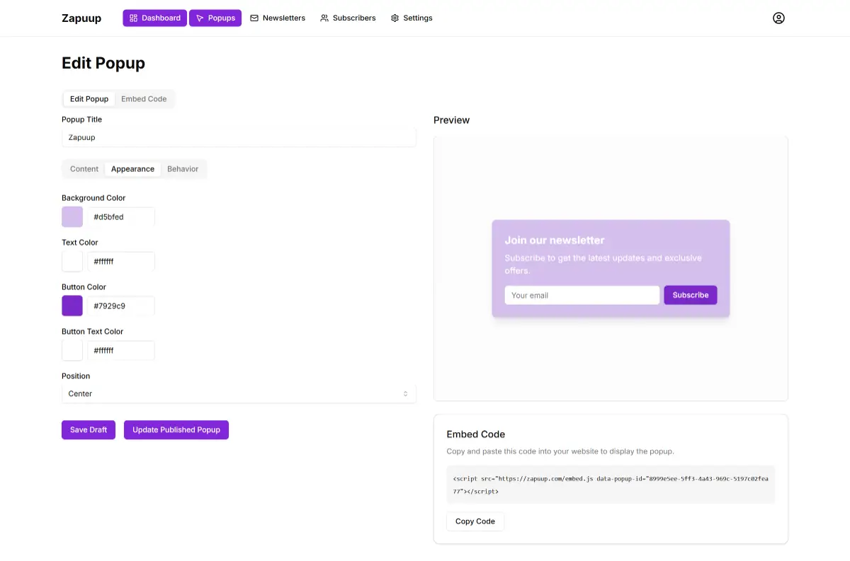 Zapuup screenshot 1