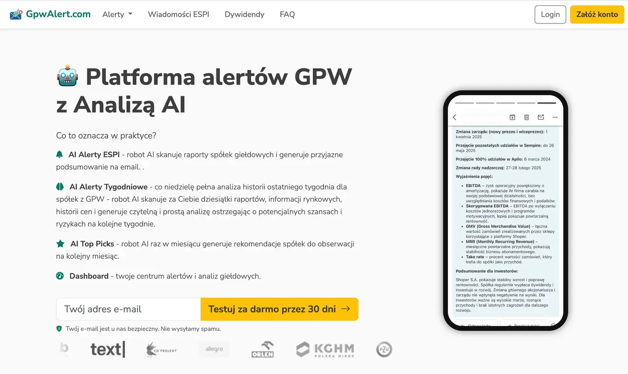 GpwAlert screenshot 1