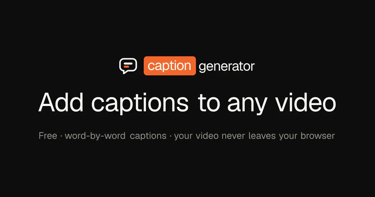 Caption Generator product image