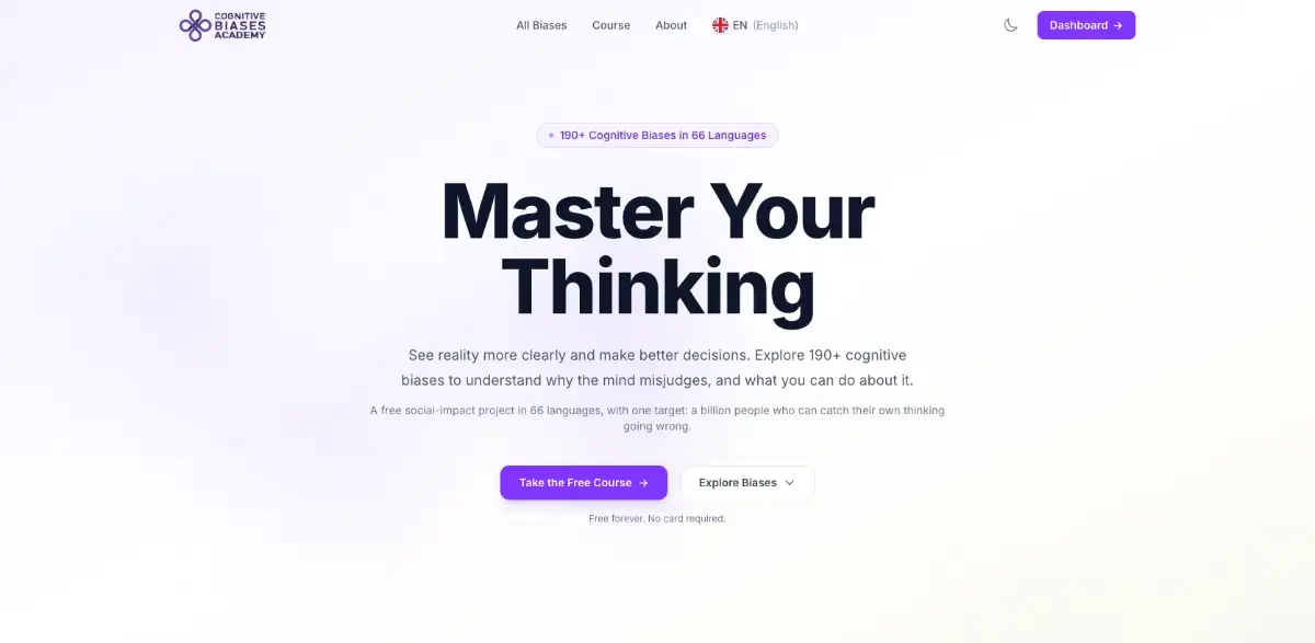 All Cognitive Biases in 66 Languages screenshot 1