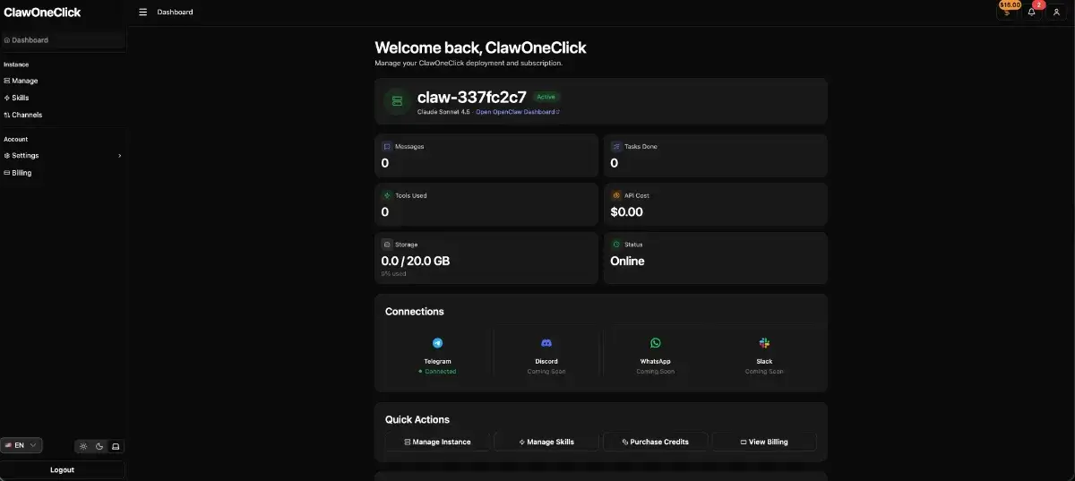 ClawOneClick screenshot 2