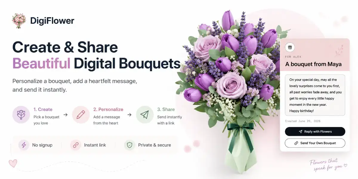 Digital Flower Bouquet screenshot 1