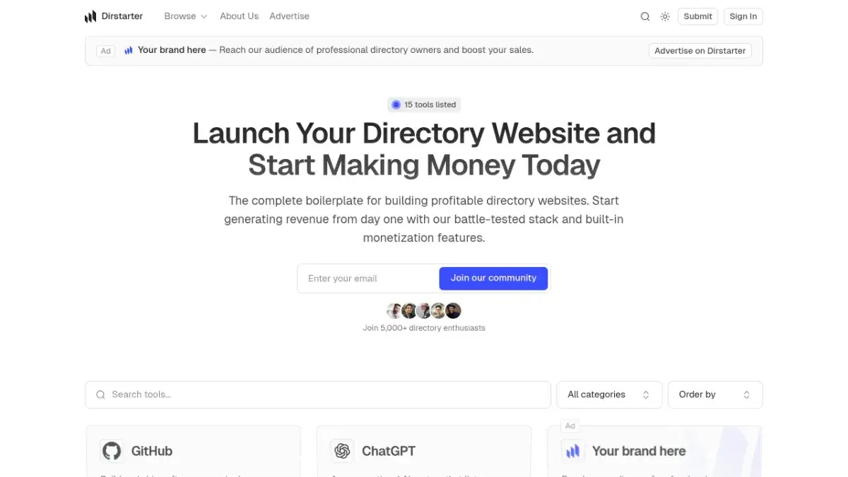 Dirstarter screenshot 2
