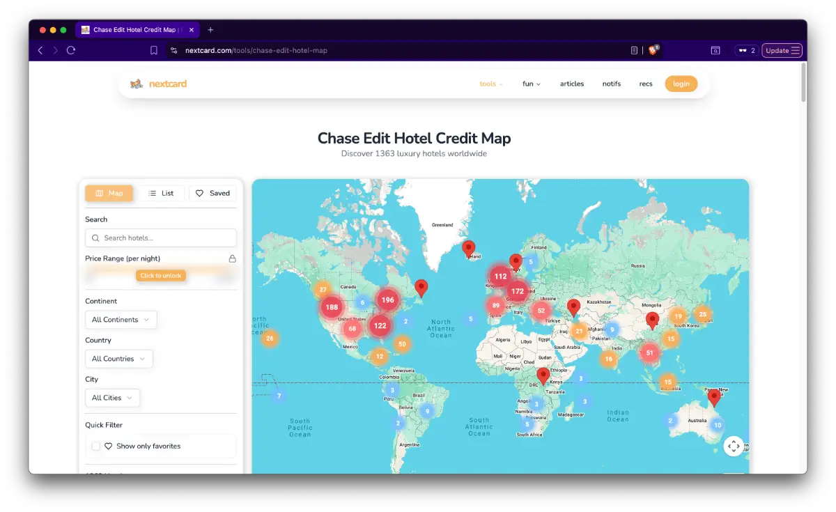 edit hotel credit map screenshot 1