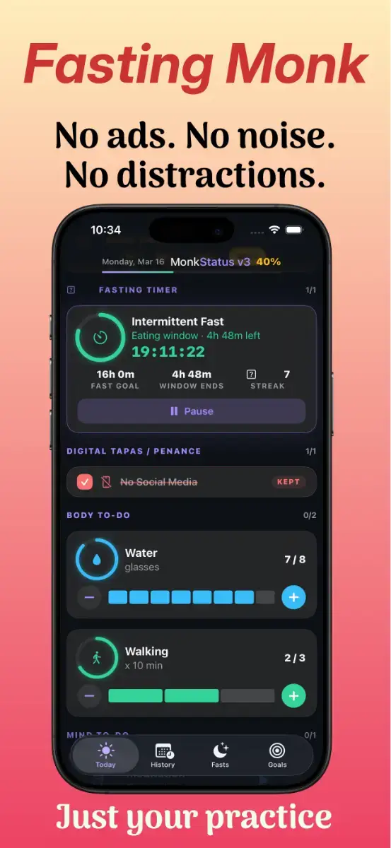 FastingMonk Intermittent Fasting Timer screenshot 1