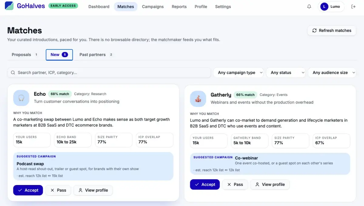 GoHalves screenshot 2