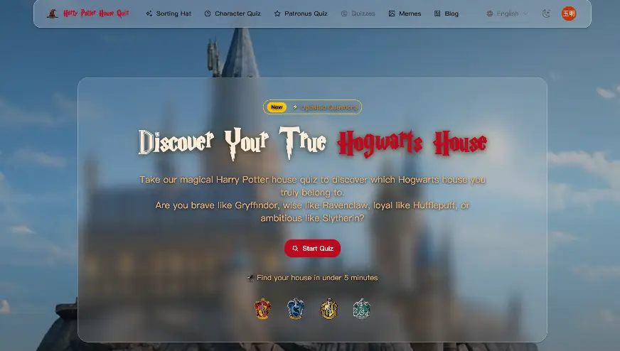 Harry Potter House Quiz ORG screenshot 2