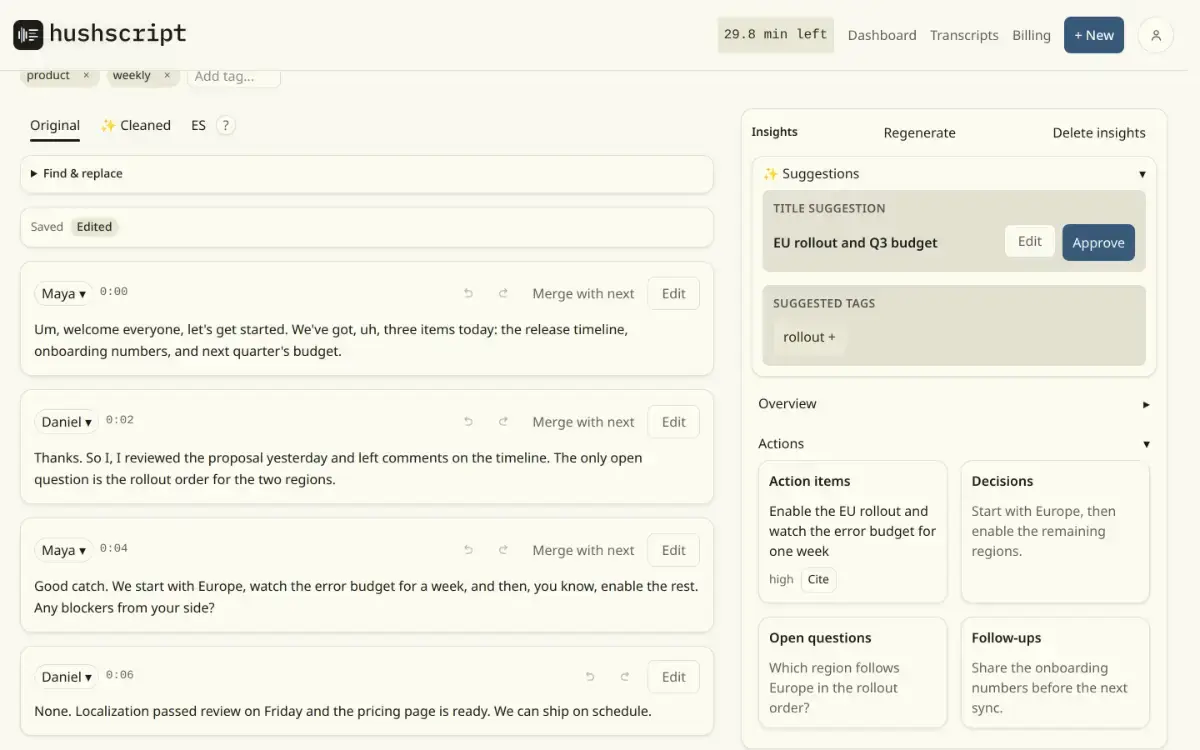 Hushscript screenshot 3