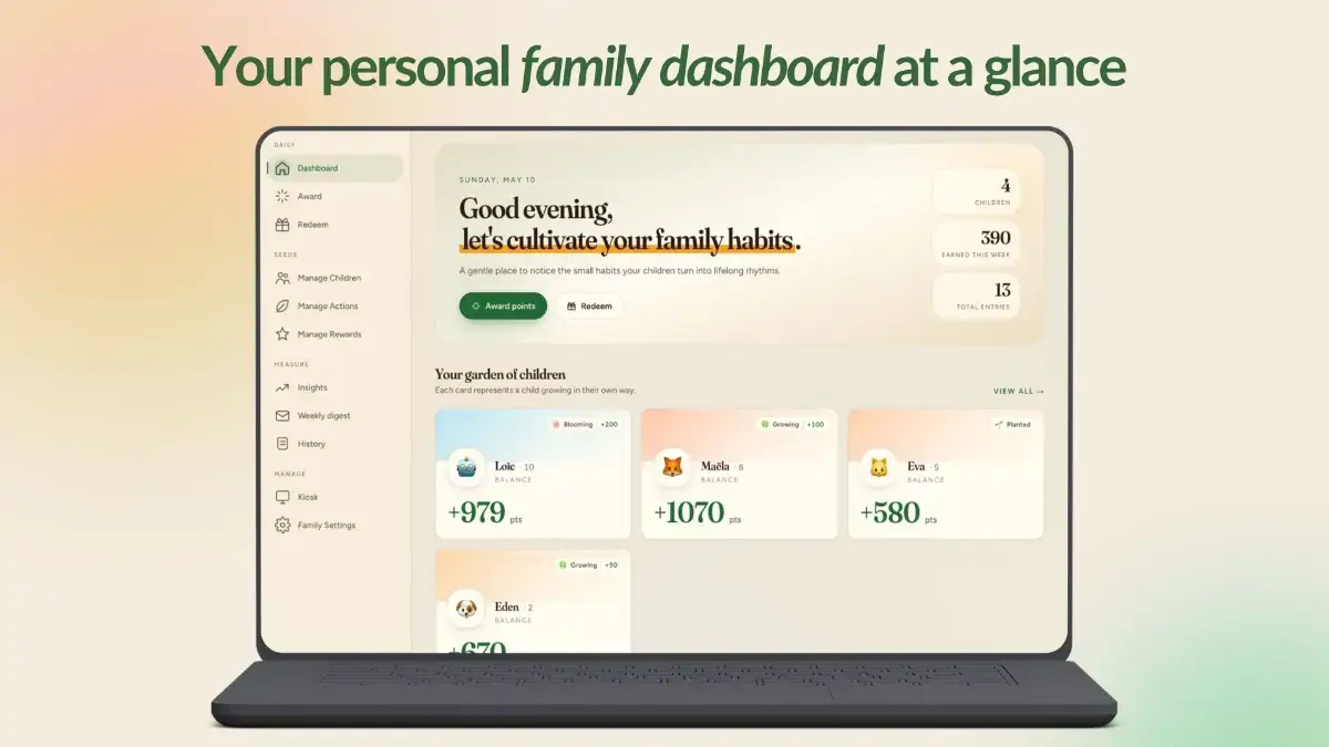 Our Family Habits App screenshot 2