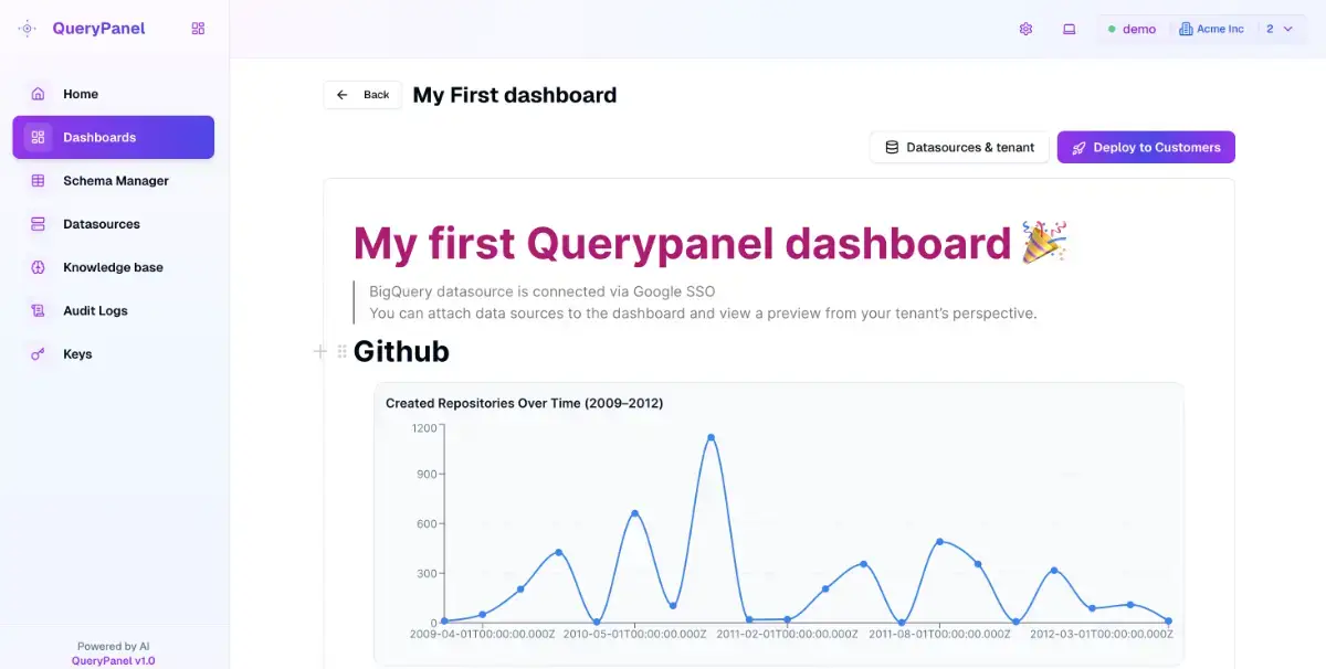 Querypanel screenshot 2