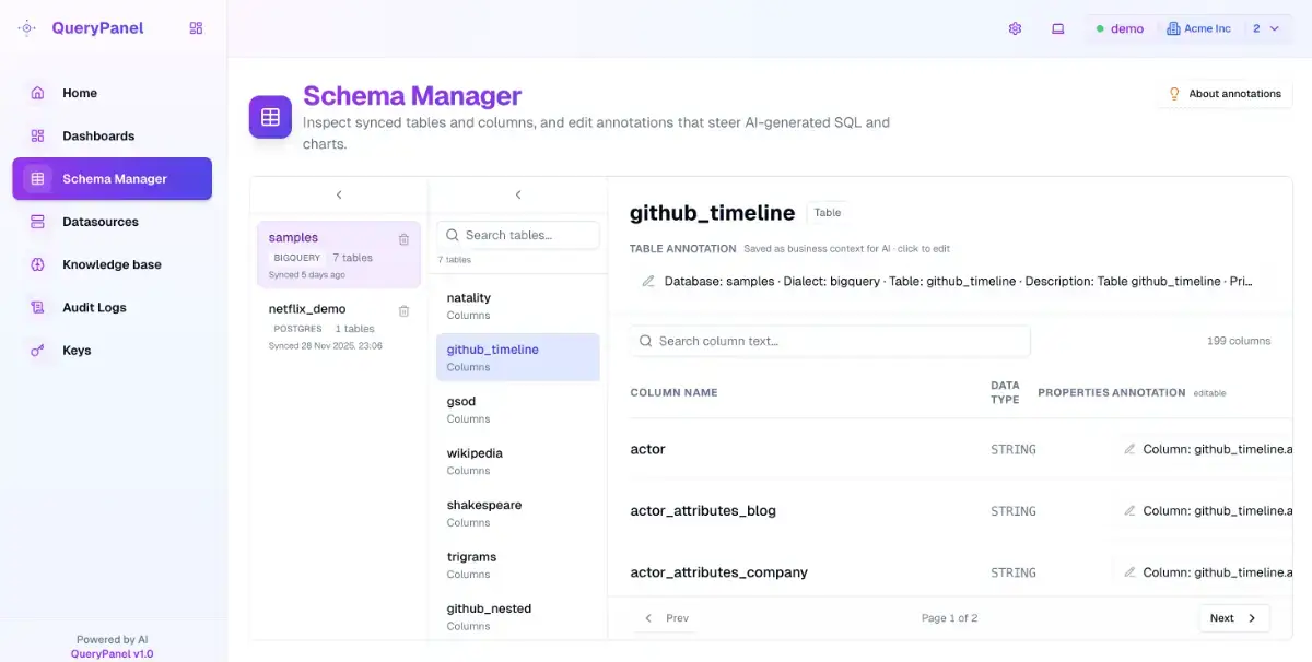 Querypanel screenshot 4