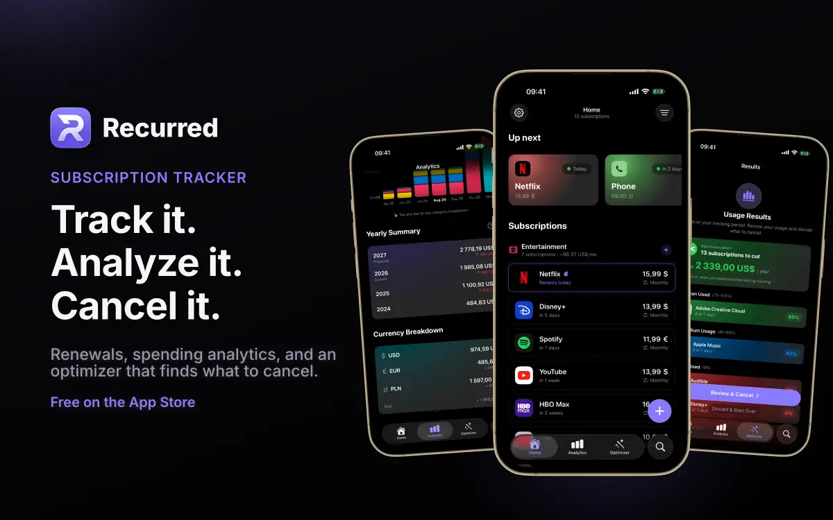 Recurred Subscription Manager screenshot 1