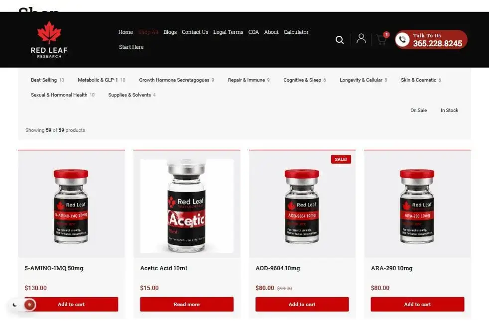 Red Leaf Research Labs screenshot 2