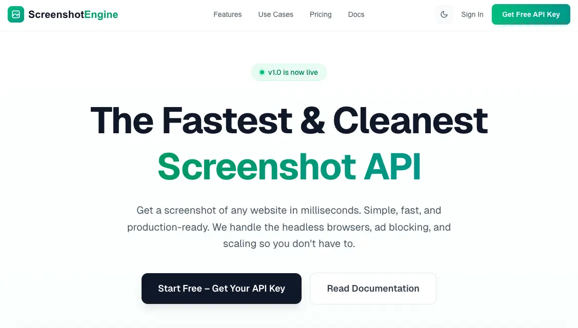 Screenshot Engine API screenshot 1