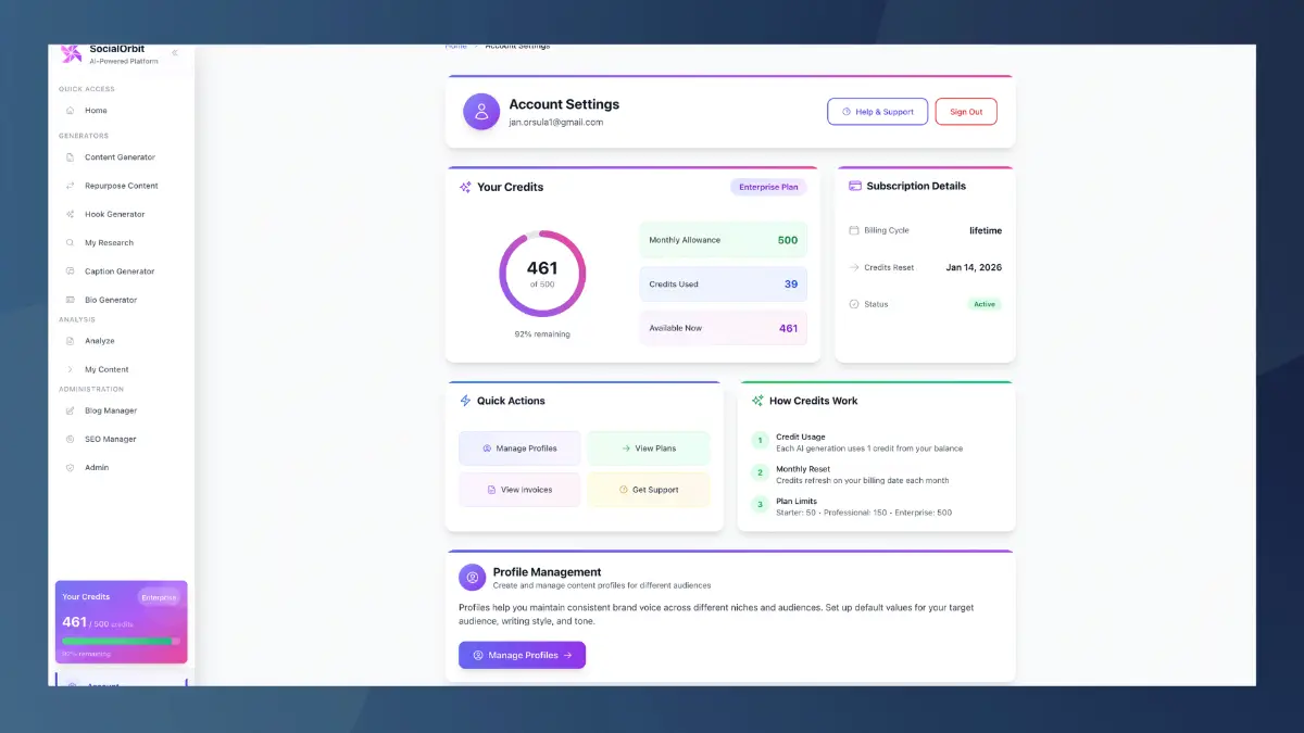 SocialOrbit screenshot 3