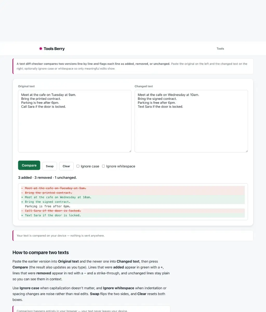 Tools Berry screenshot 2