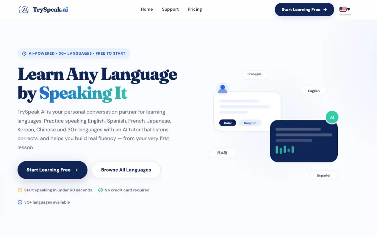 tryspeak ai screenshot 1