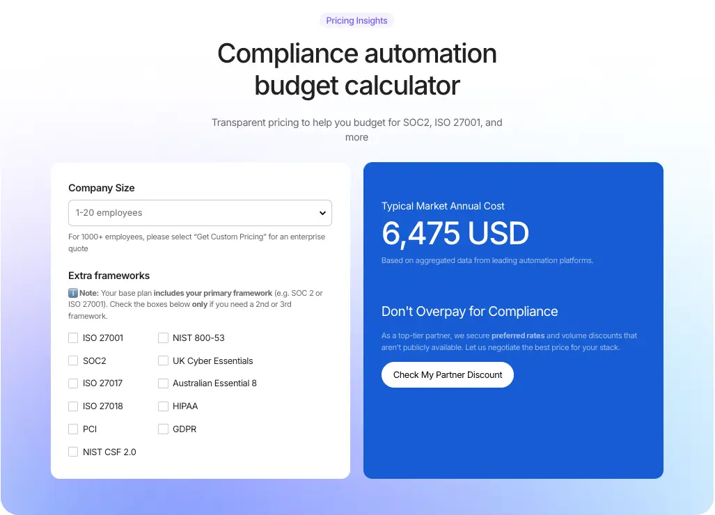 Compliance Free Calculator product image