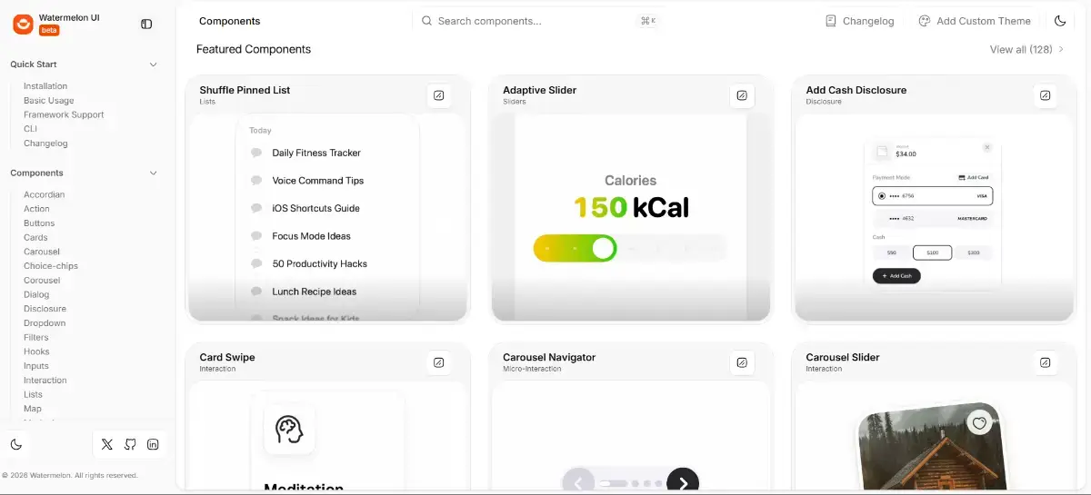 Watermelon UI screenshot 1