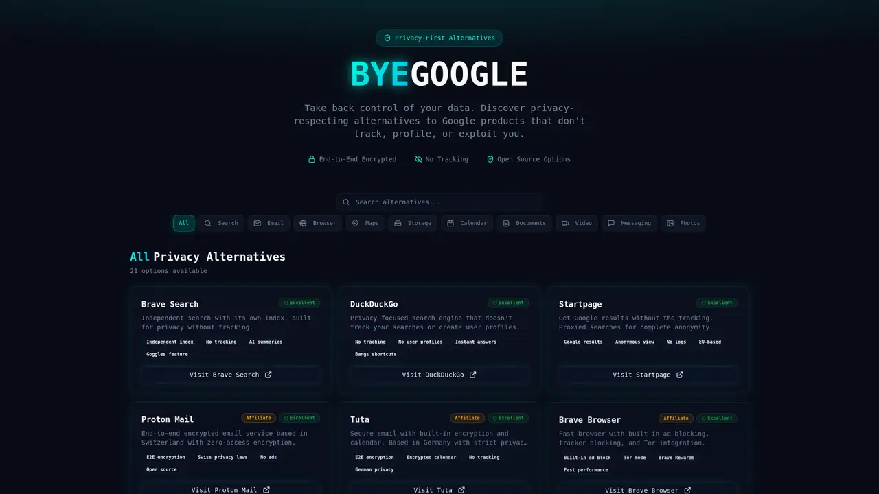 BYE GOOGLE product image
