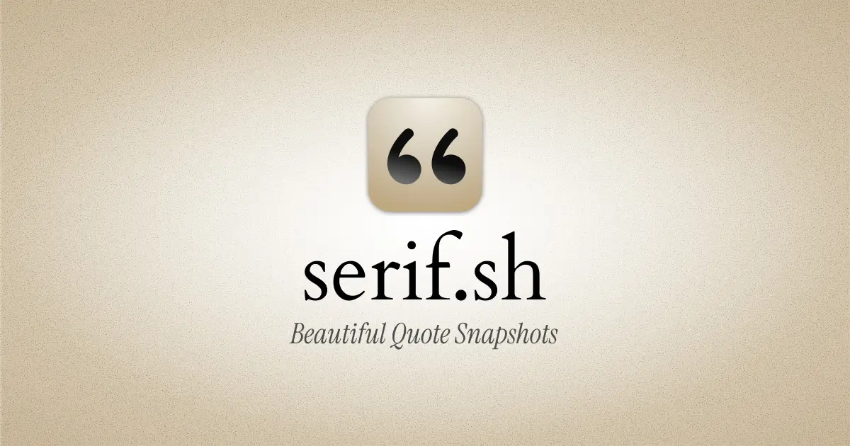 serif.sh screenshot 1